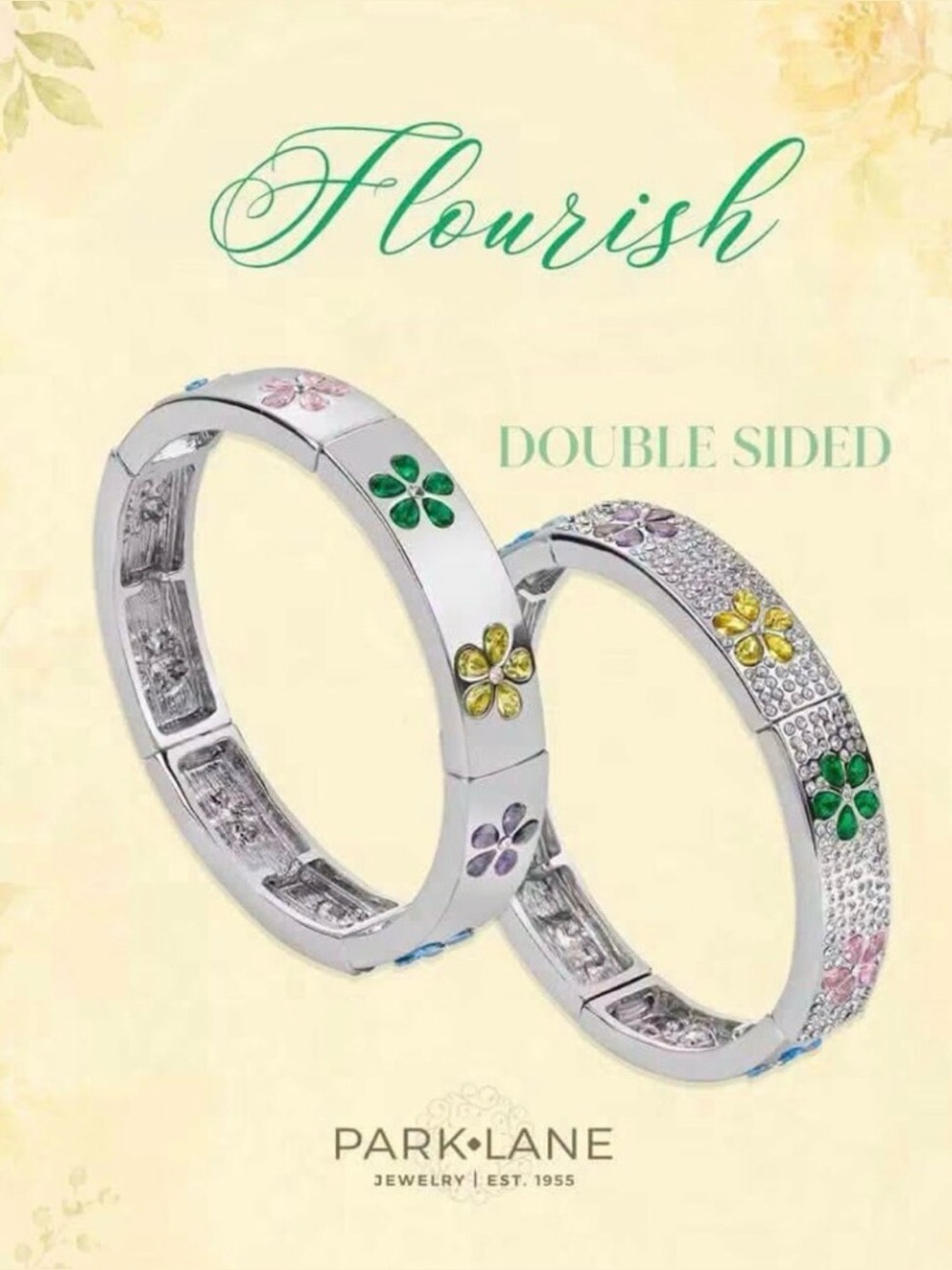 Park Lane Flourish Double Sided Beaded Flower Bracelet! BNIB!!